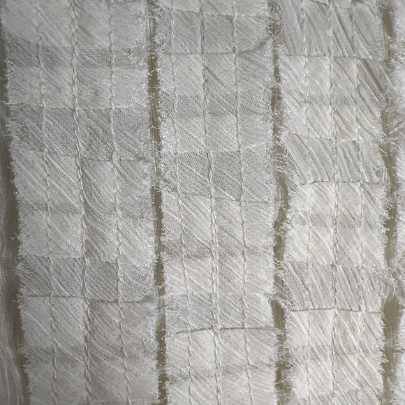 Anthropologie Feather Bone Feuille Floral Embroidered Sheer Dress Size 8 Ivory - Picture 8 of 11